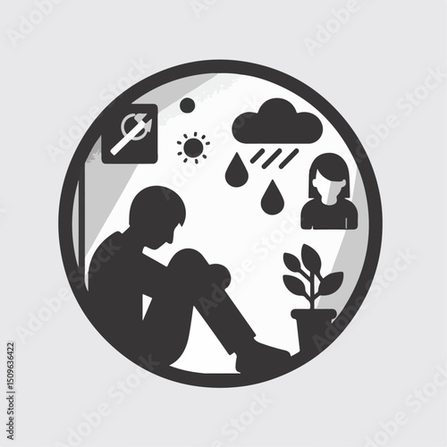 introvert icon vector illustration