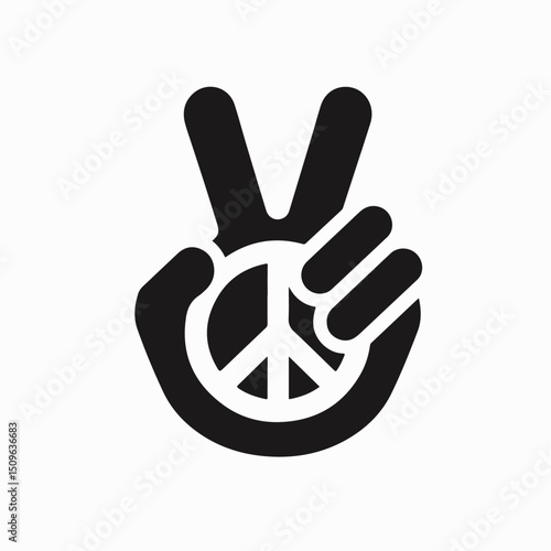 peace icon vector illustration