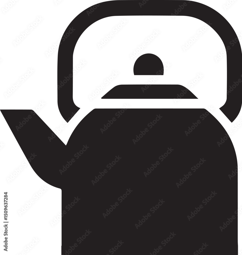 Obraz premium black kettle illustration