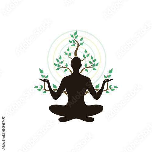 yoga day illustration vector 11