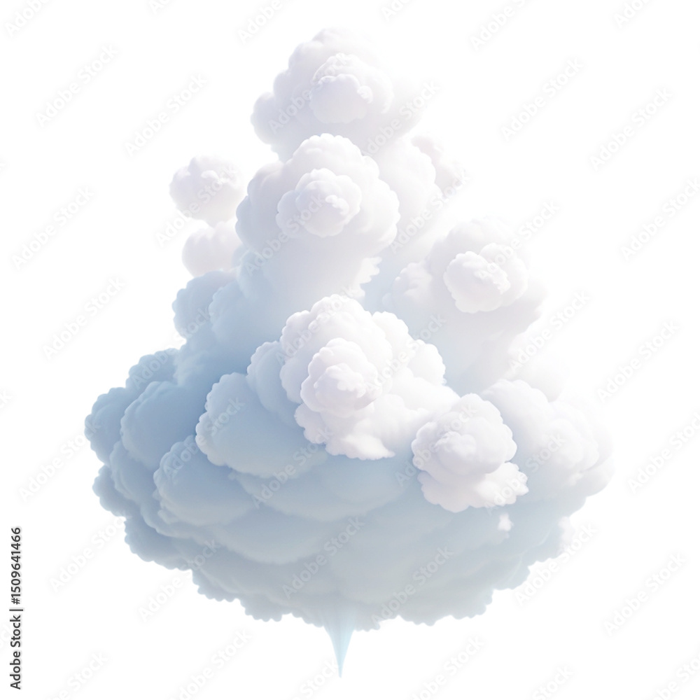 Obraz premium Fluffy white clouds drift across a vibrant blue sky, creating a serene and abstract natural cloudscape