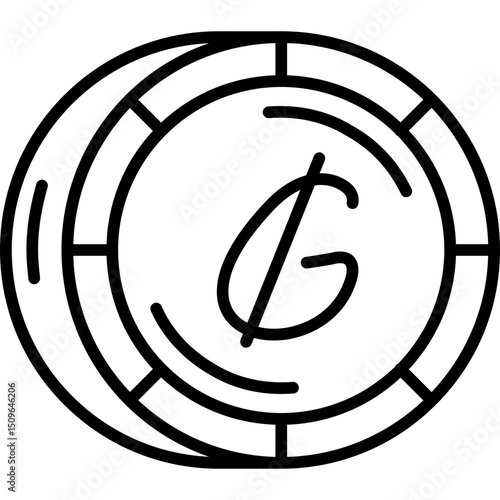 Paraguay guarani Coin Icon