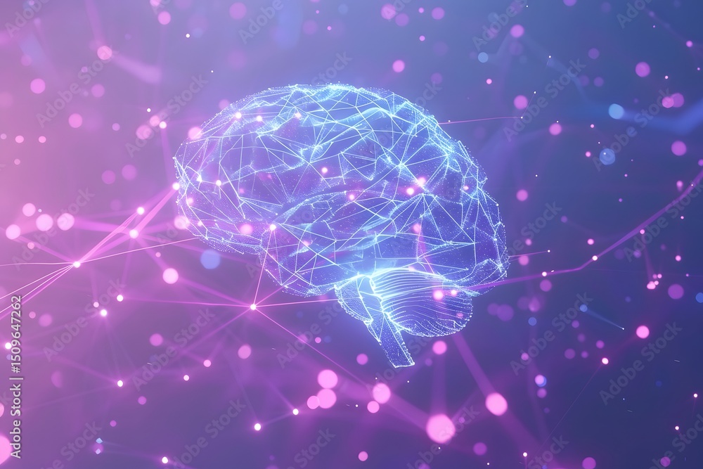 Abstract background featuring a human brain, symbolizing intelligence, artificial intelligence, creativity, innovation, neural networks, and cognitive science Abstract background featuring a human brain, symbolizing intelligence, artificial intelligence, creativity, innovation, neural networks, and cognitive science