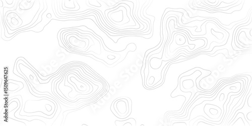 White wave paper curved reliefs abstract background, geographic contour map, Abstract topographic contours map background, Topography map background. Vector illustration. 
