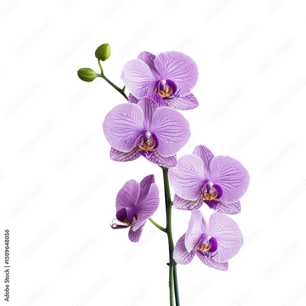 Naklejka premium Beautiful Orchid Flower in Bloom with Delicate Purple Petals