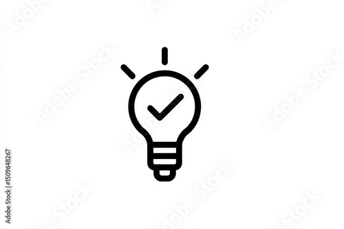 Lightbulb with Checkmark Icon