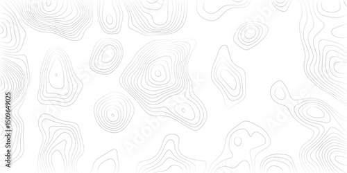 White wave paper curved reliefs abstract background, geographic contour map, Abstract topographic contours map background, Topography map background. Vector illustration. 