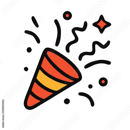 Event celebration accessories for birthdays, holidays, or promotions. Perfect for festive party invitations, banners, social media posts, or greeting cards.