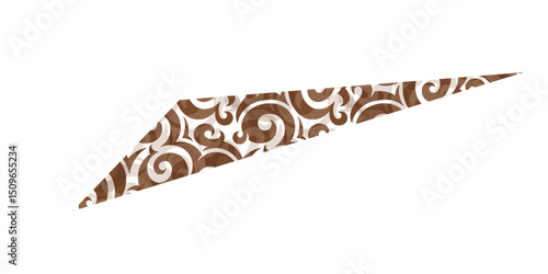 Isolated brown feather on white
