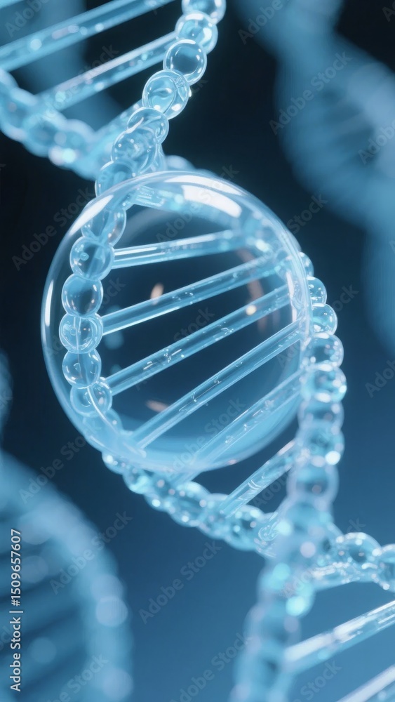 Close-up of a DNA Double Helix Structure Close-up of a DNA Double Helix Structure