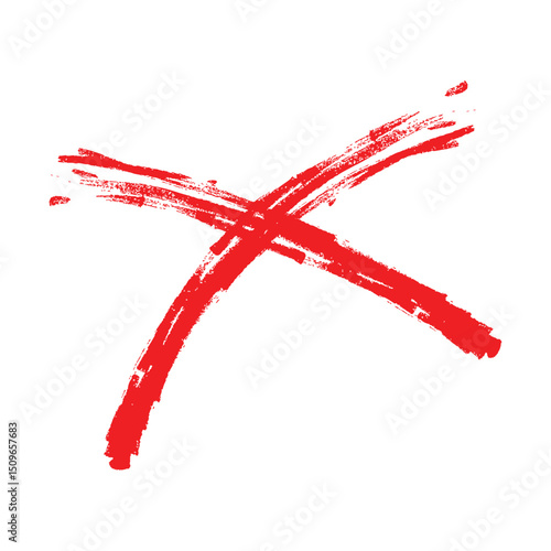 Thick Red Cross Mark