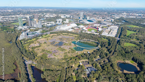 Photography The  Sydney suburb of Olympic park ,site of the Sydney 2000 olympic games and brick pit park