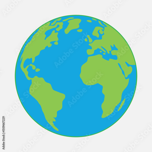 Stylized globe of the earth vector illustration