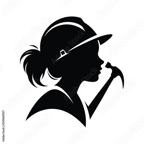 construction vector silhouette clip art logo design illustration