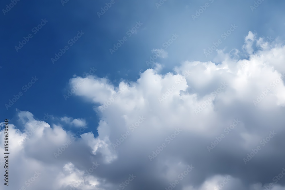 Blue sky meets puffy white clouds Blue sky meets puffy white clouds