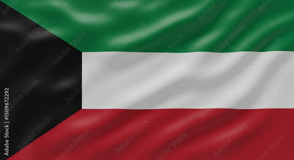 Obraz premium Kuwait Flag Image High Resolution Download