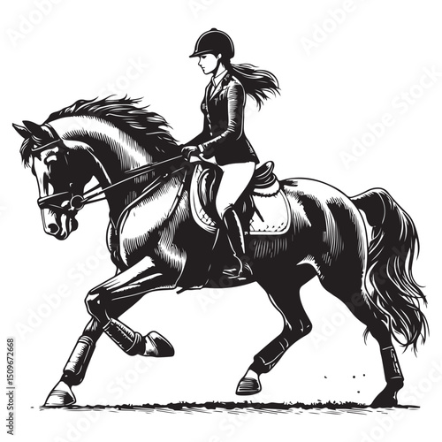 Female racehorse rider vector image