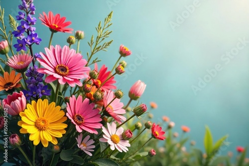 A vibrant bouquet of wildflowers, freshly picked and bursting with natural color Perfect for spring, summer, or nature-themed projects Showcases the beauty of untamed blooms , white, outdoor, pretty