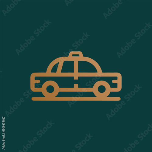 vector illustration of a taxi logo design