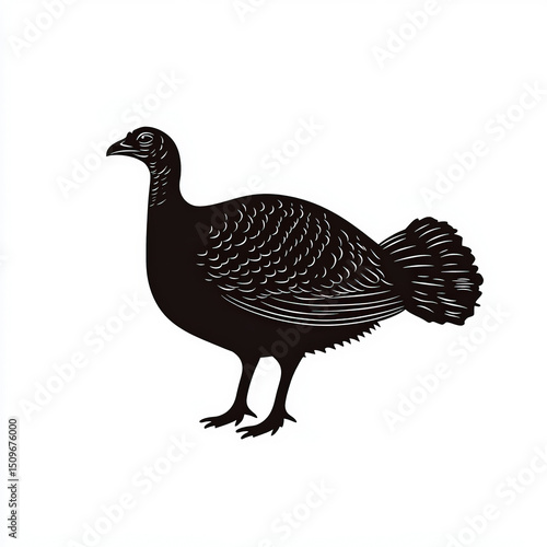 turkey silhouette , black a...