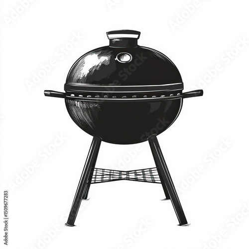 barbecue silhouette , black...