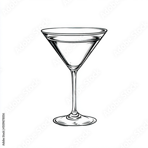 martini glass silhouette , ...