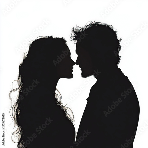 man and woman embraceing si...