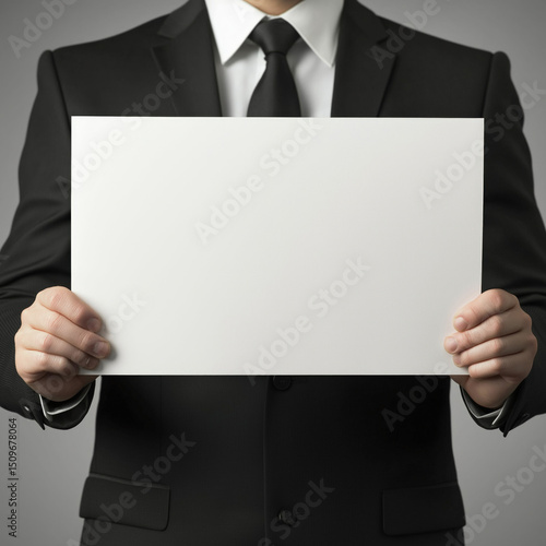 man in suit isolated holdin...