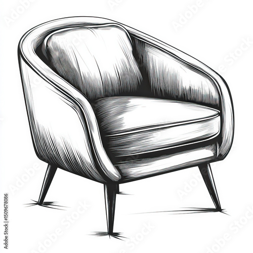 modern chair silhouette , b...
