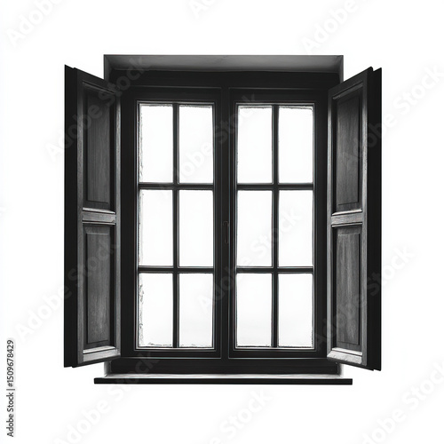 silhouette of open window ,...