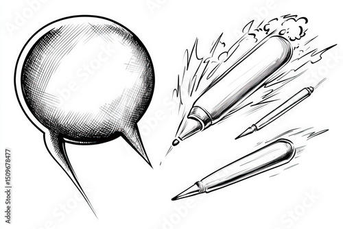 speech balloon sketch
