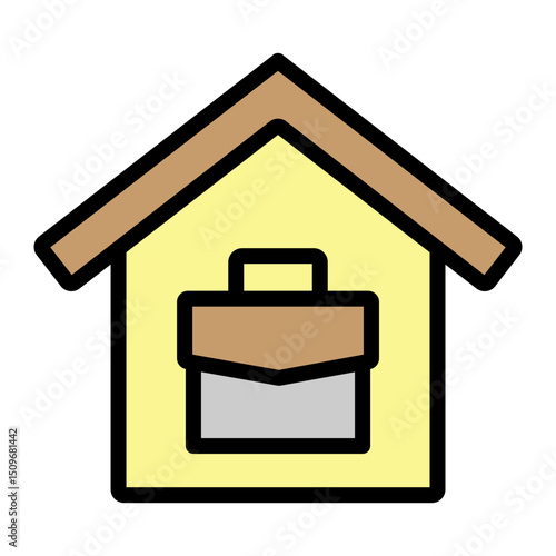 Work From Home Vector Filled Icon Design