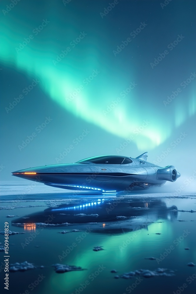Fototapeta premium jet airplane on the ocean