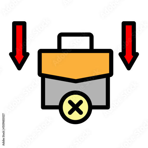 Job Loss Vector Filled Icon Design