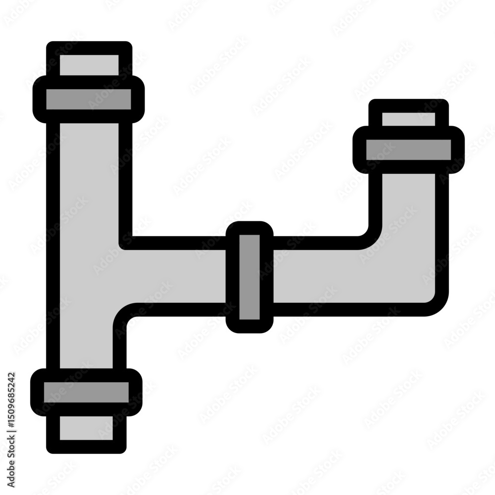 Pipes Vector Filled Icon Design Pipes Vector Filled Icon Design
