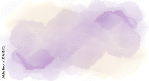 Watercolor Blob in Purple and Creamy Hues