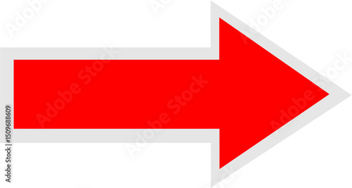Arrow red in color pointing on right side