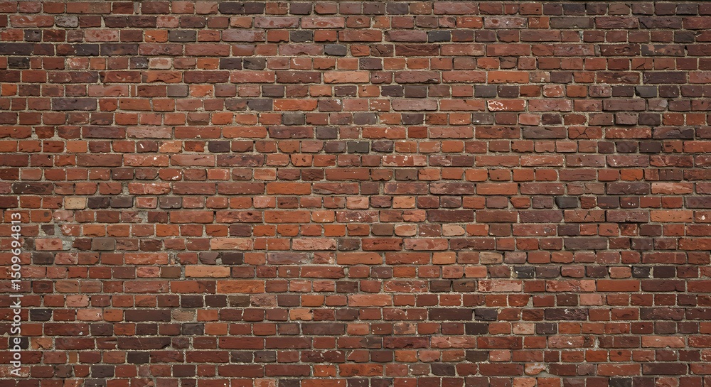 Naklejka premium Rustic Red Brick Wall Texture Background Image for Design Projects