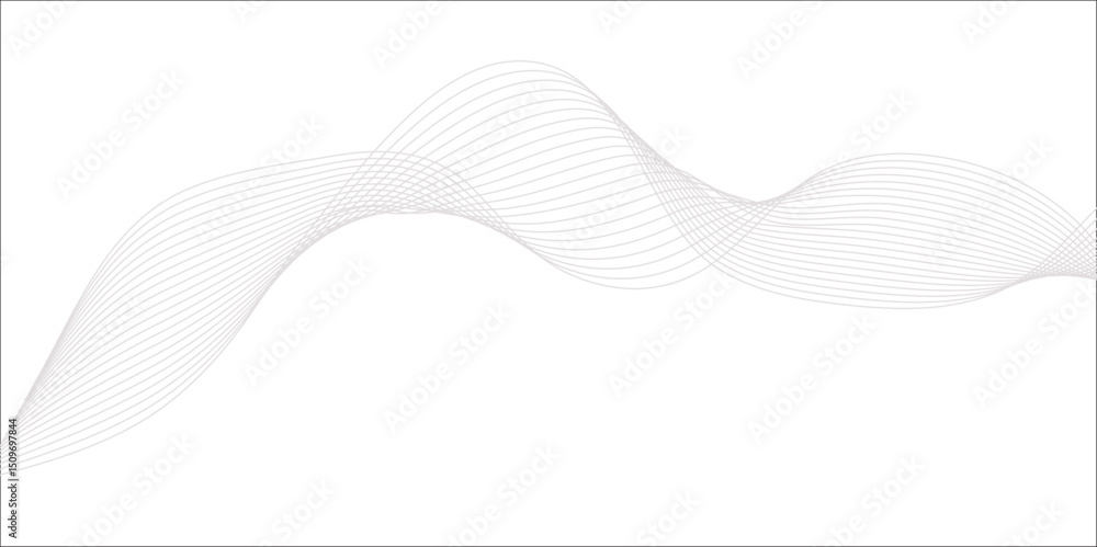 Fototapeta premium Abstract white and blue wave vector illustration design with wavy lines and gradient pattern