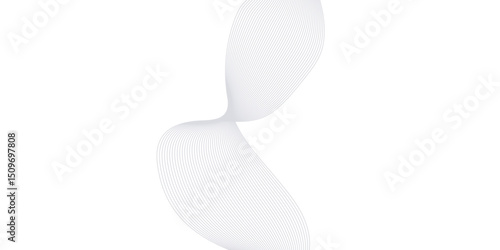 Abstract white plastic spoon isolated on a white background