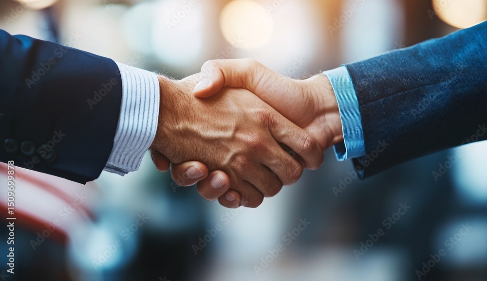 Close-up of hands exchanging a handshake Close-up of hands exchanging a handshake
