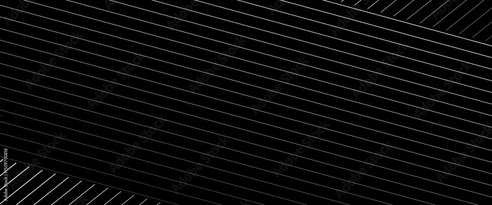 Naklejka premium Abstract black background with diagonal lines. Modern dark abstract vector texture.