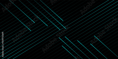 abstract black background with diagonal lines, cyan color,eps10