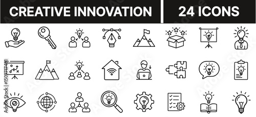 Creative Innovation Icon Representing Ideas, Imagination, and Technological Advancement