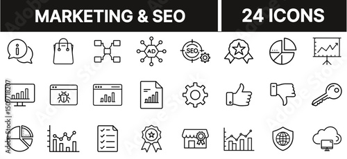 Marketing and SEO Icon with Megaphone and Search Symbol Representing Digital Advertising and Web Optimization