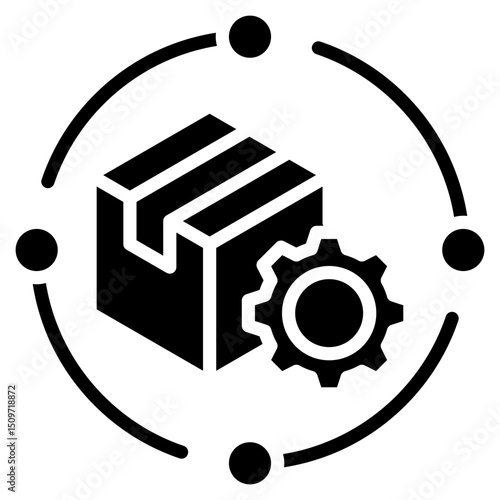 Supply Chain glyph icon