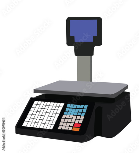 Cash register equipment flat.cash register
