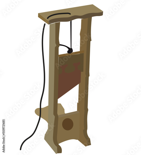 guillotine medieval execution. head chopper