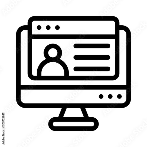 job application line icon