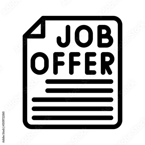 job offer line icon